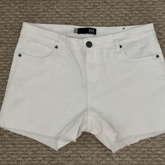 Kut from the Kloth Women's Crisp White Jean Shorts - Picture 1 of 6